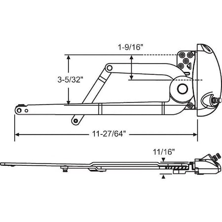 Strybuc X-DRIVE CRS RH DUAL ARM OPER N 36-528RHW-XD